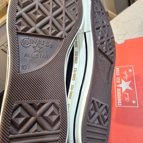 Men's Converse Chuck 70 Gore-Tex High Black Toadstool Tan Sneakers A08565C sz 10 - Picture 10 of 16